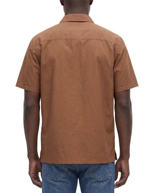 Theory Brown Noll Soft Lawn Shirt for men