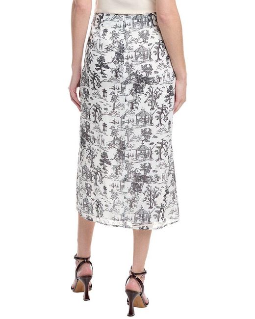 SERENETTE White Midi Skirt