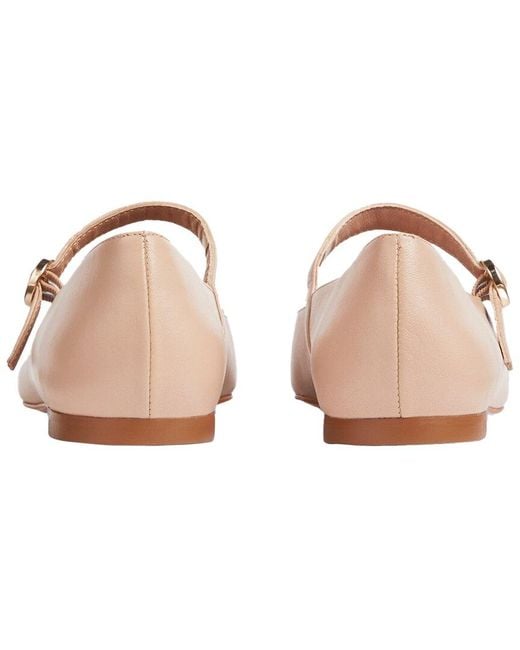 L.K.Bennett Natural L.K.Bennett Willow Leather Flat