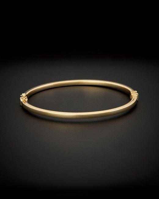Italian Gold Black 14k Hinge Bangle Bracelet