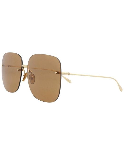 Gucci White 65Mm Sunglasses