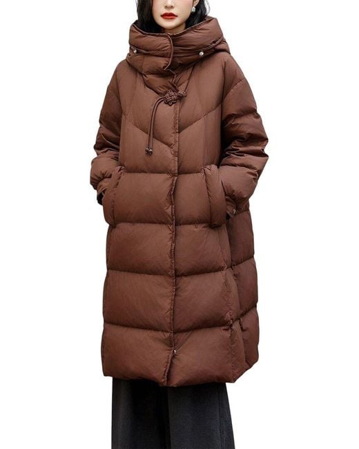 Amanda Royal Brown Long Puffer Coat