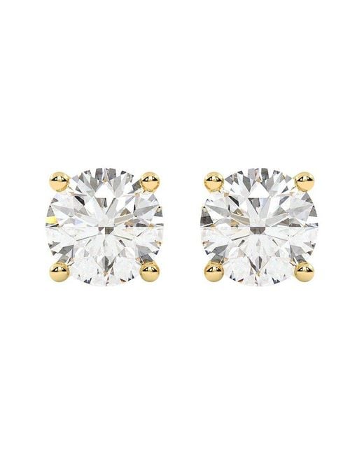 Diamond Select Cuts Metallic 14K 3.00 Ct. Tw. Diamond Earrings