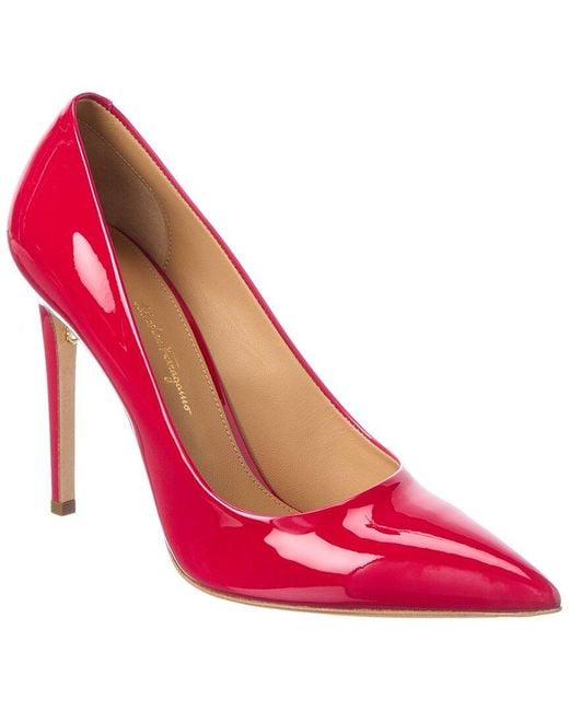 Ferragamo Pink Ilary Patent Pump