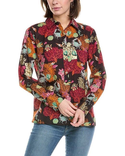 Jude Connally Red Pru Pullover Top