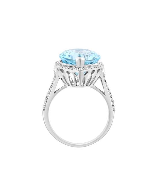 Effy Fine Jewelry Blue 8.00 Ct. Tw. Sky Topaz, Zircon Ring