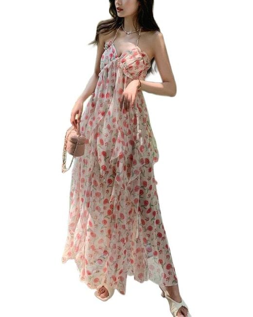 LEON GORI Brown Midi Dress