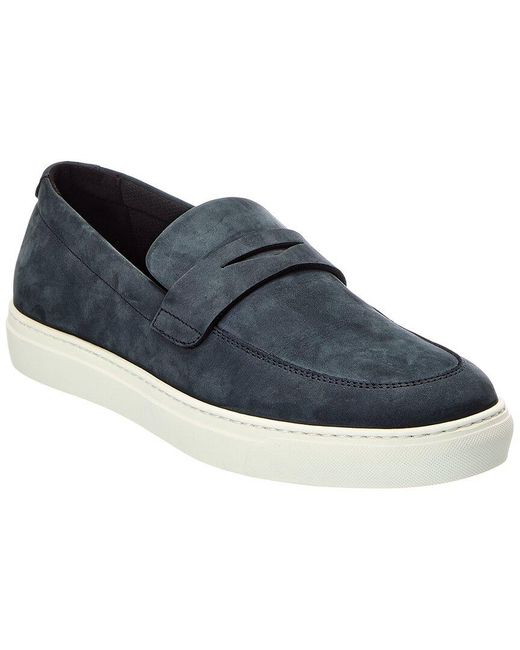 Harry's Of London Blue Fitz Nubuck Suede Loafer for men
