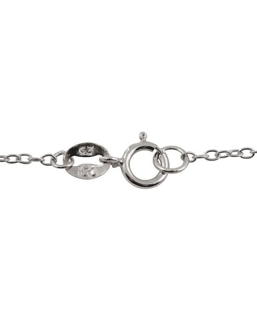 Rachel Glauber White Silver Cz Pendant Necklace