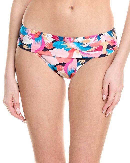 La Blanca Blue Shirred Band Hipster Bikini Bottom