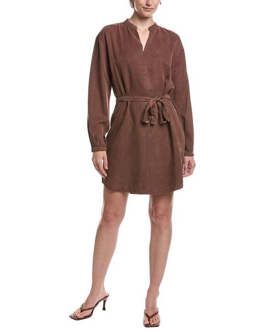 Bella Dahl Brown Belted Mini Dress