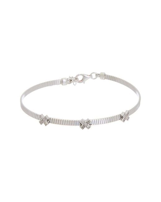 Meshmerise White 18K Over 0.09 Ct. Tw. Diamond Bangle