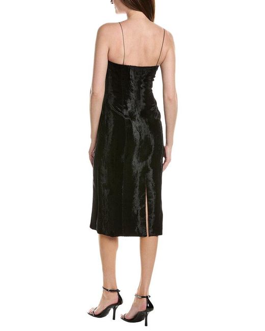 Helmut Lang Black Pony Midi Dress