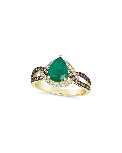 Le Vian Green Le Vian 14K 1.31 Ct. Tw. Diamond & Emerald Eternity Ring