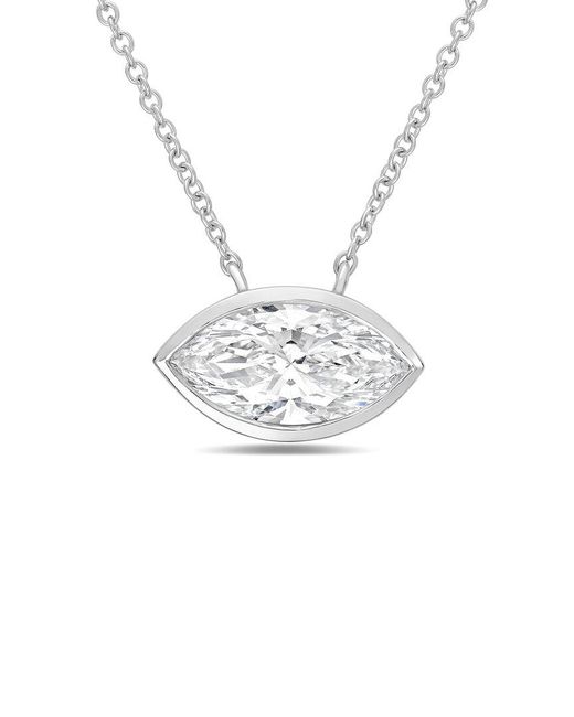 Diana M White Diana M. 14K 3.00 Ct. Tw. Lab-Grown Diamond Pendant Necklace