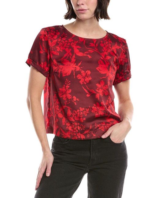 Vince Camuto Red Printed Shirt