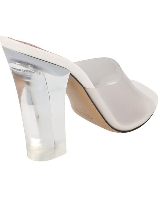 Paris Texas White Ava Mule