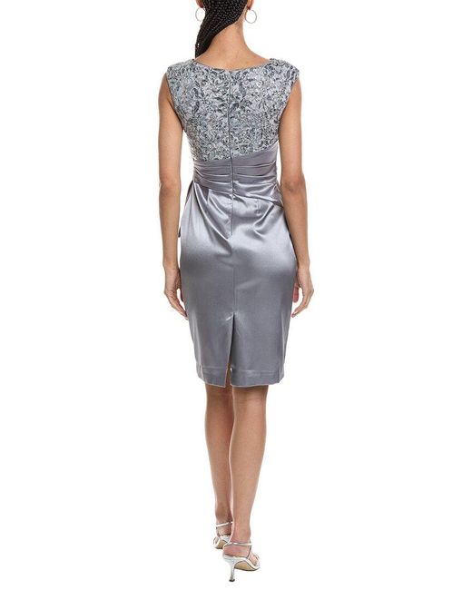 Vince Camuto Blue Sleeveless Embellished Mini Dress