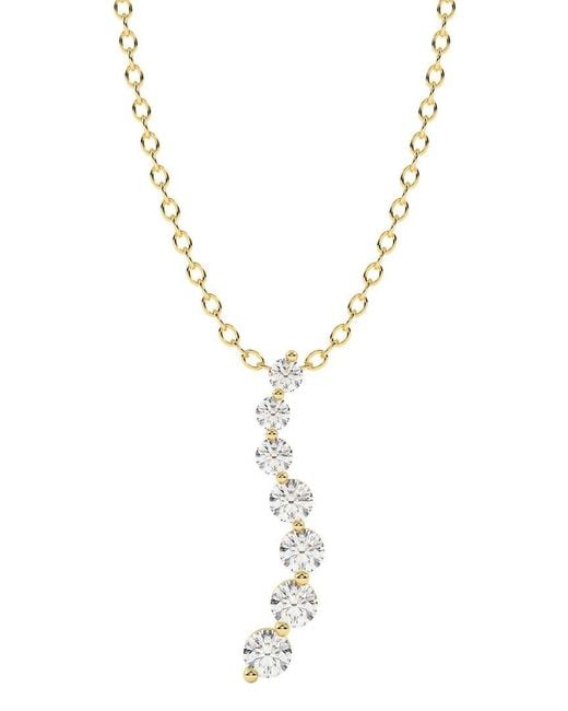 Lab Grown Diamonds Metallic 14K 0.50 Ct. Tw. Lab-Grown Diamond Necklace