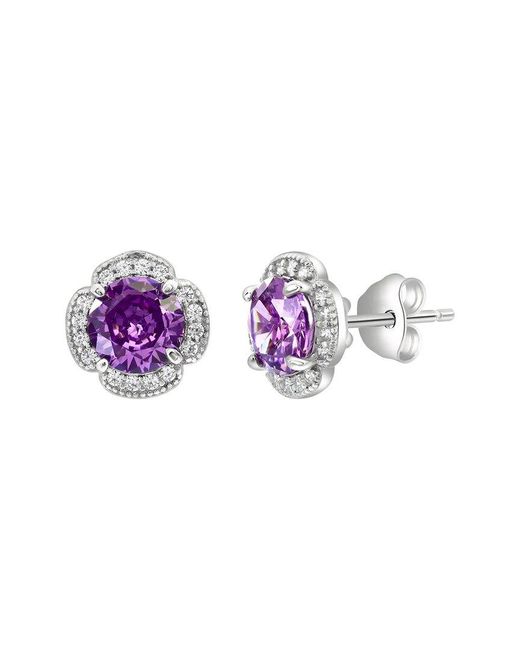 Donatello Gian Purple Cz Earrings