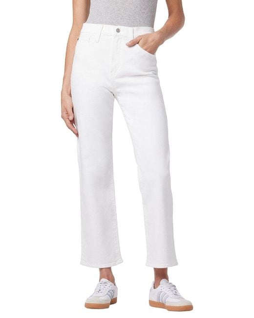 Hudson White Noa High Rise Straight Ankle Jean