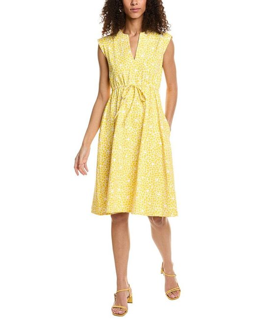 Jude Connally Yellow Tess Fit & Flare Midi Dress