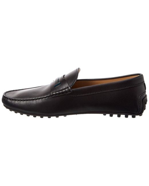 Tod's Black City Gommino Leather Loafer for men
