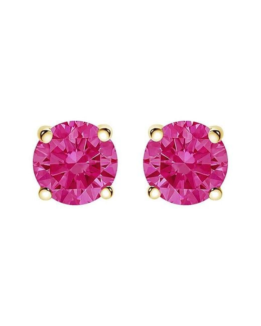 Haus of Brilliance Pink 14K 1.00 Ct. Tw. Lab-Grown Diamond Stud Earrings