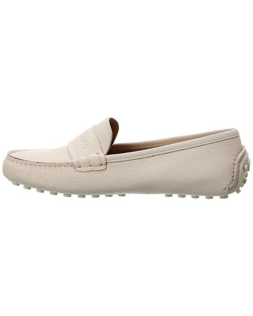 Ferragamo White Iside Leather Loafer