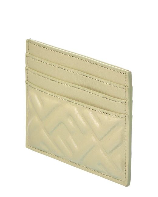 Fendi Natural Baguette Leather Card Holder