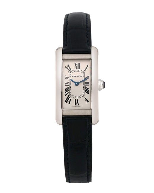 Cartier White Tank Americaine Watch, Circa 2000S (Authentic Pre-Owned)