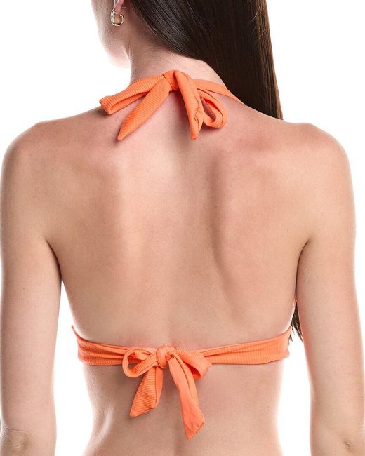 Becca Orange Modern Edge Halter Top