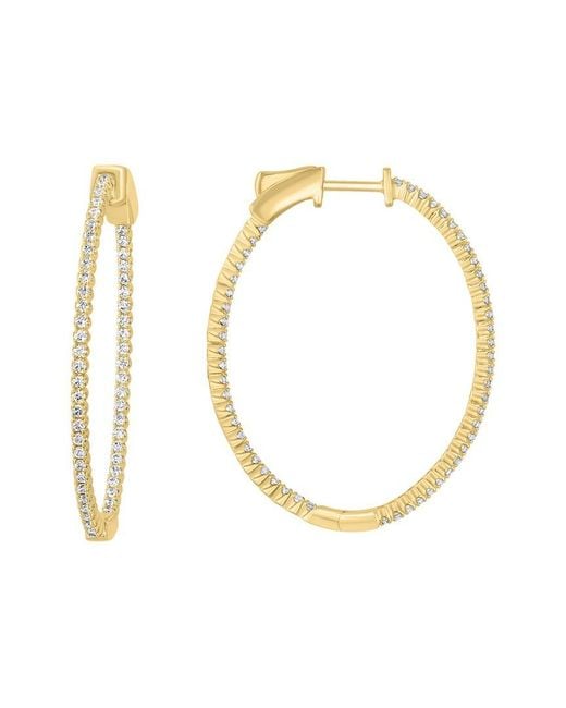 Effy Fine Jewelry Metallic 14K 0.95 Ct. Tw. Lab-Grown Diamond Earrings