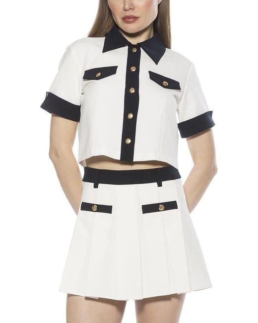 Alexia Admor White Emery Top