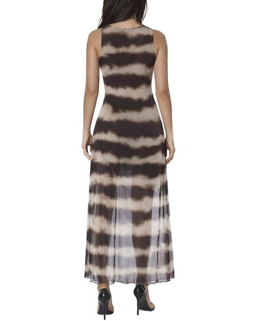 Bebe Multicolor Powermesh Maxi Dress