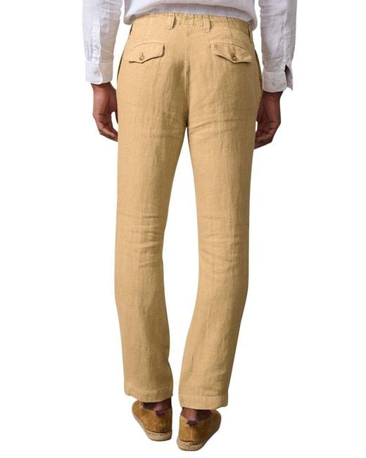J.McLaughlin Natural Solid Rori Linen Pant for men