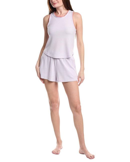 Honeydew Intimates White 2Pc Shortie Pajama Set
