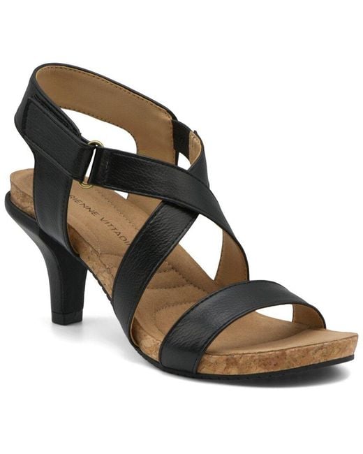 Adrienne Vittadini Black Sakura Sandal