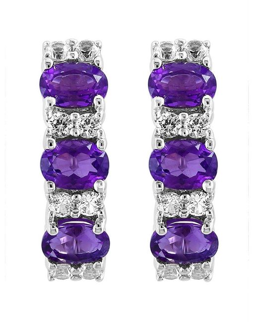 Effy Fine Jewelry Blue 1.20 Ct. Tw. Amethyst, Sapphire Earrings