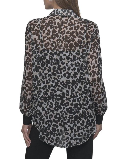 DKNY Black Button Down Shirt