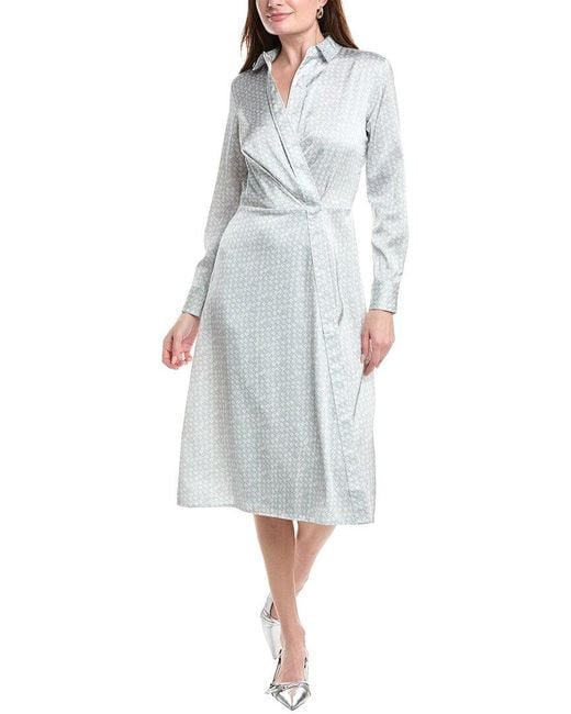 Rag & Bone White Danica Printed Wrap Dress