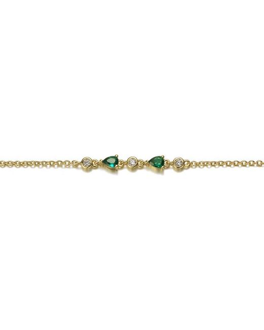 Genevive Jewelry White Rachel Glauber 14K Plated Cz Chain Bracelet