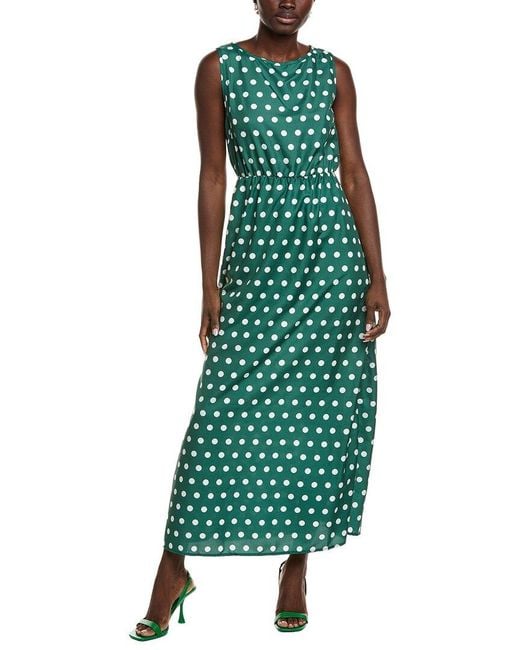 IPPONELLI Green Polka Dot Midi Dress