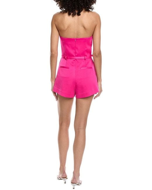 Generation Love Pink Brina Satin Strapless Romper