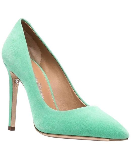 Ferragamo Green Ilary 105Mm Leather Pump