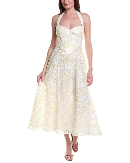 Bardot Natural Pollie Halter Midi Dress