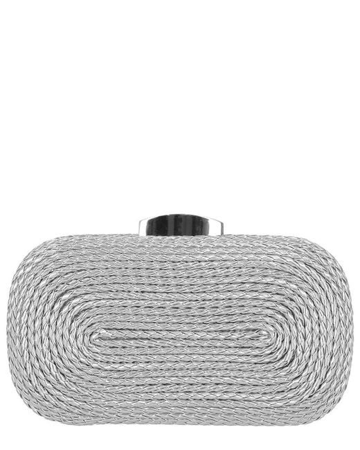 Jessica Mcclintock Gray Olympia Twisted Rope Clutch
