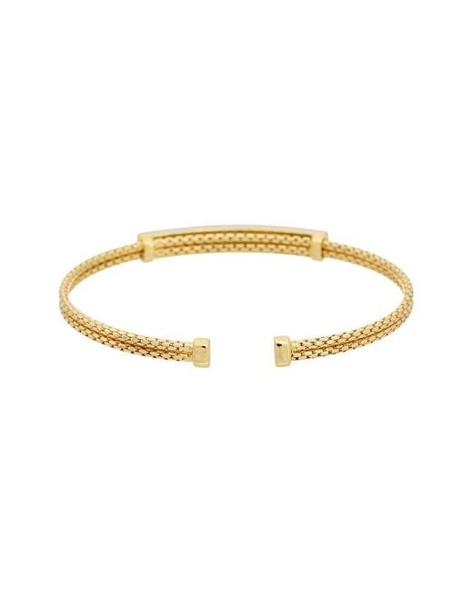 Meshmerise Metallic 18K Plated 0.09 Ct. Tw. Diamond Bangle Bracelet