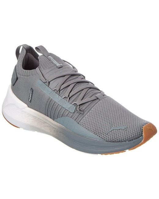 PUMA Gray Softride Symmetry Fuzion Fade Sneaker for men
