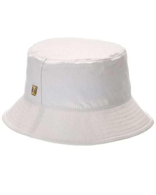 Bruno Magli White Logo Bucket Hat